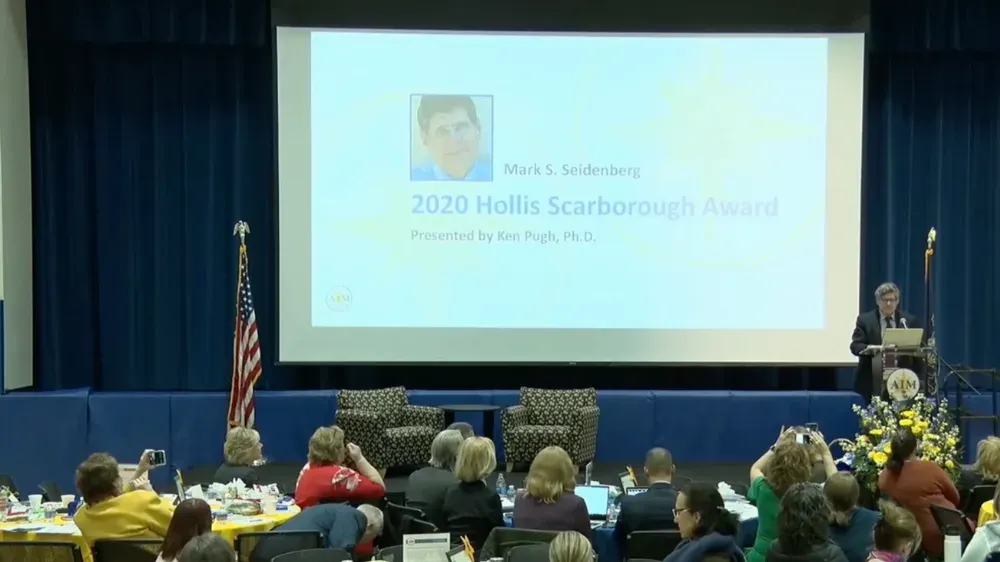Preview of video titled "2020 Hollis Scarborough Award Recipient Dr. Mark Seidenberg."