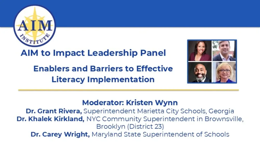 video: 2025 Symposium: 7. Enablers and Barriers to Effective Literacy Implementation with Leadership Panel