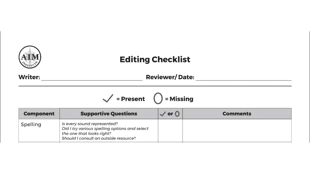 video: Developing Editing through Metacognitive Questioning
