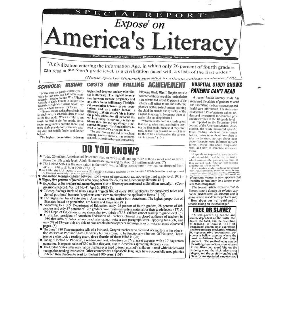 The front cover an issue titled, 