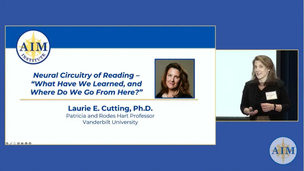 Preview of video titled "Neural Circuitry of Reading: 'What have we learned, and where do we go from here?'”