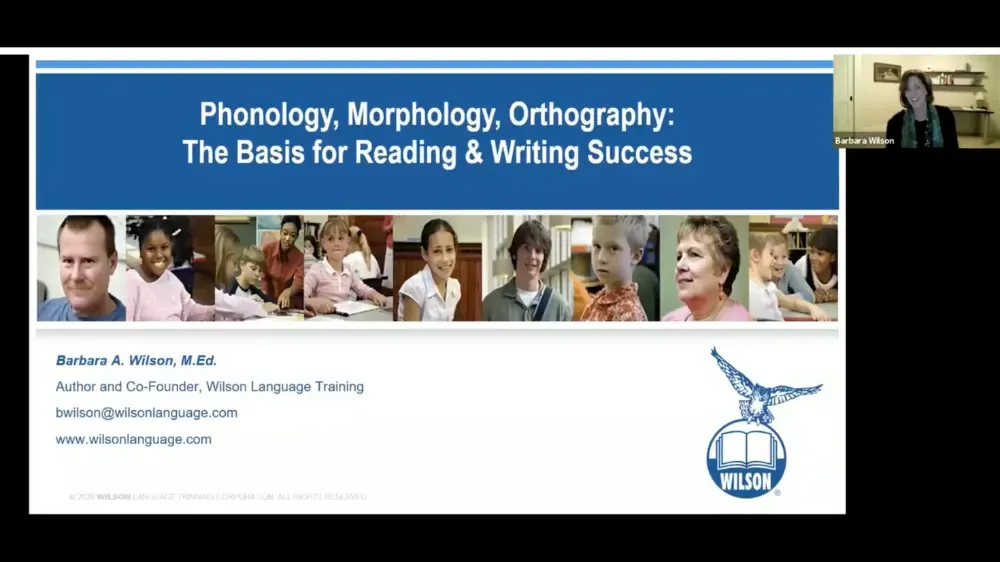 Preview of video titled "Phonology, Morphology, Orthography: The Basis for Reading & Writing Success."