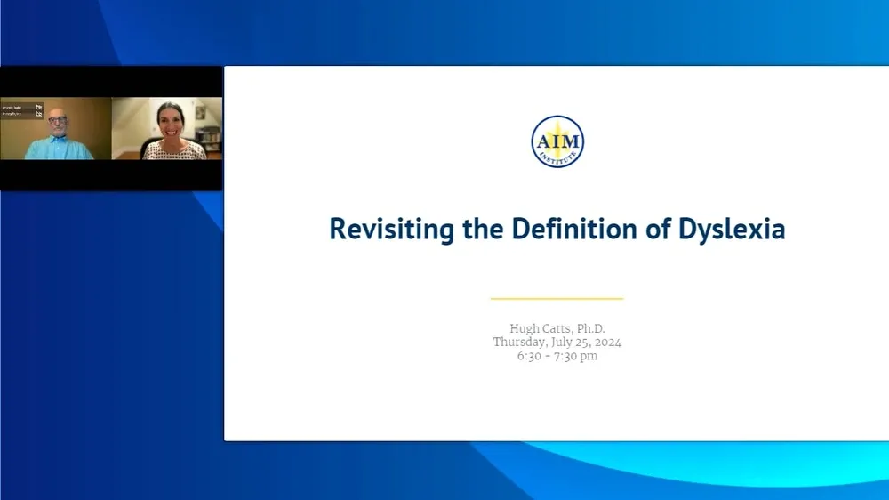 Preview of video titled "Revisiting the Definition of Dyslexia with Dr. Hugh Catts"