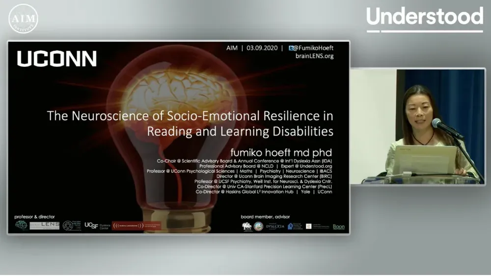 Preview of video titled "The Neuroscience of Socio-Emotional Resilience in Reading and Learning Disabilities with Dr. Fumiko Hoeft."