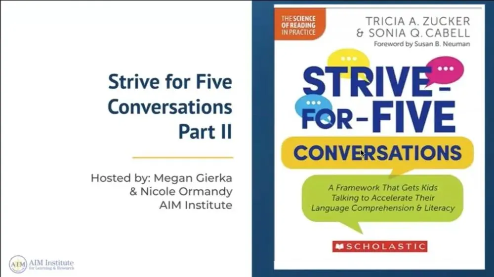 Preview of video titled Strive for Five Book Study Part II.