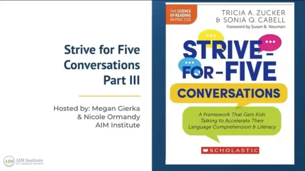 Preview of video titled Strive for Five Book Study Part III.